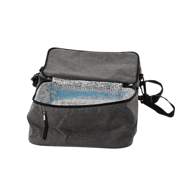 TORBA TERMICZNA 26,7 x 17,8 x 28 CM 13L SZARA Z DWOMA WKŁADAMI CHŁODZĄCYMI *9257