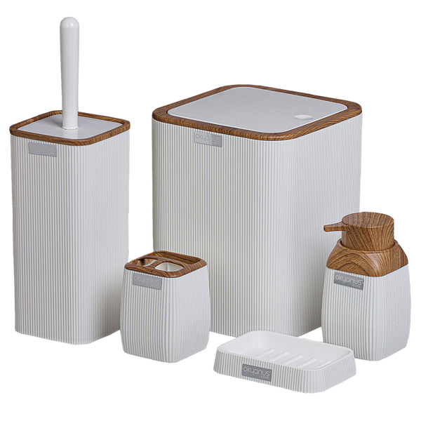 SET BAIE CVADRAT 5 ELEMENTE ALB / DIN GERO *5013