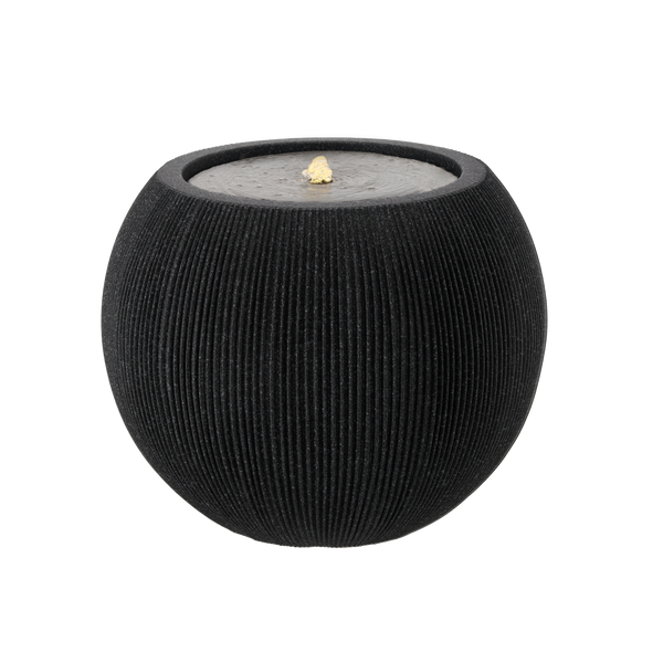 FONTAÎNĂ DE GRĂDINĂ DIN PLASTIC LED 37 x 37 x 30 CM ROTUNDĂ NEAGRĂ *5443