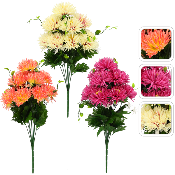 ARTIFICIAL BRANCH - CHRYSANTHEMUM ASSORTED COLOURS