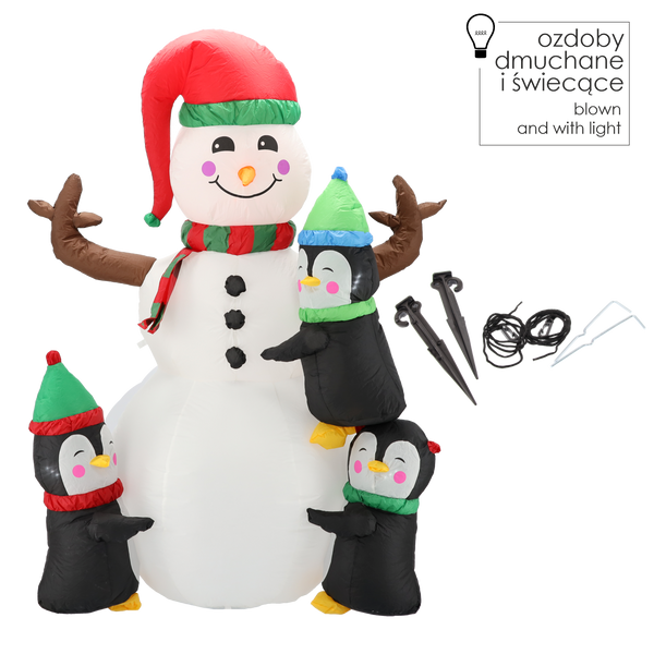 ZMEERDAT CU PINGUINI LED 190 CM *0394