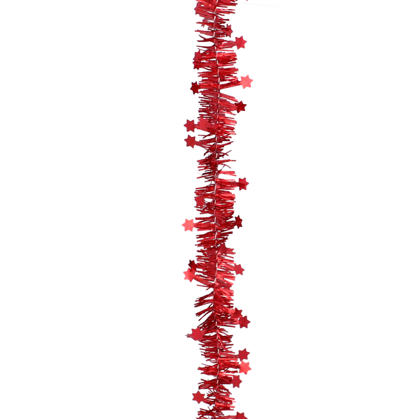 ŁAŃCUCH NA CHOINKĘ 7M Z GWIAZDKAMI CZERWONY/ZŁOTY/SREBRNY *3331