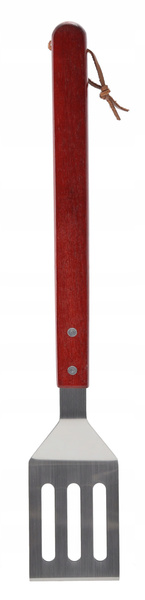 SET OF 3 GRILL ACCESSORIES WITH WOODEN HANDLE SPATULA/TONGS/FORK