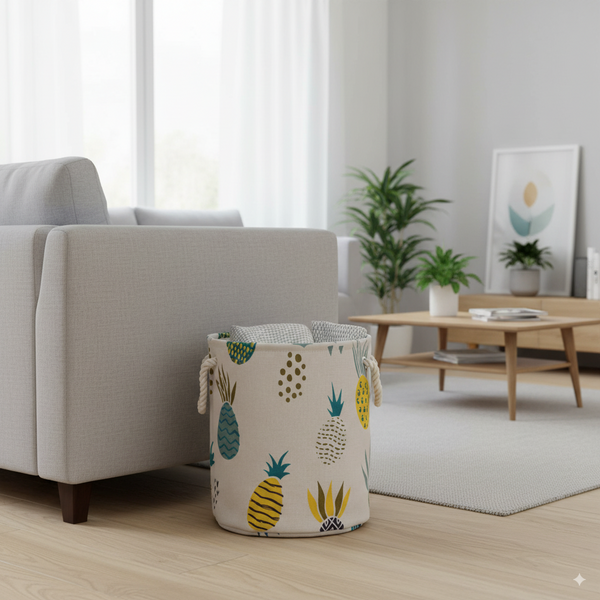 ROUND BASKET PINEAPPLES SIZE S