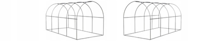 Garden tunnel rack 3-segment 4 x 2.5m