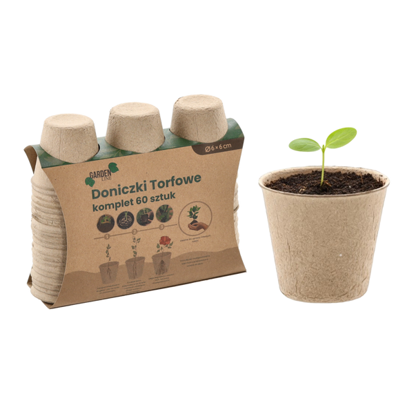 SET OF 60 PAPER POT 60X60MM