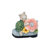 GARDEN FIGURINE – TURTLE WITH FLOWER 15,5 X 8 X 15 CM LED pack=4 pcs