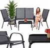 SET DE MOBILIER PENTRU GRĂDINĂ CU MASĂ - NEGRU*6397