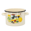 ENAMEL POT 3 L 18 CM CREAM OLIVE