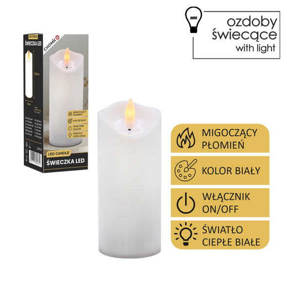 CANDLE LED ALBA 5 X 12,5 CM *9322