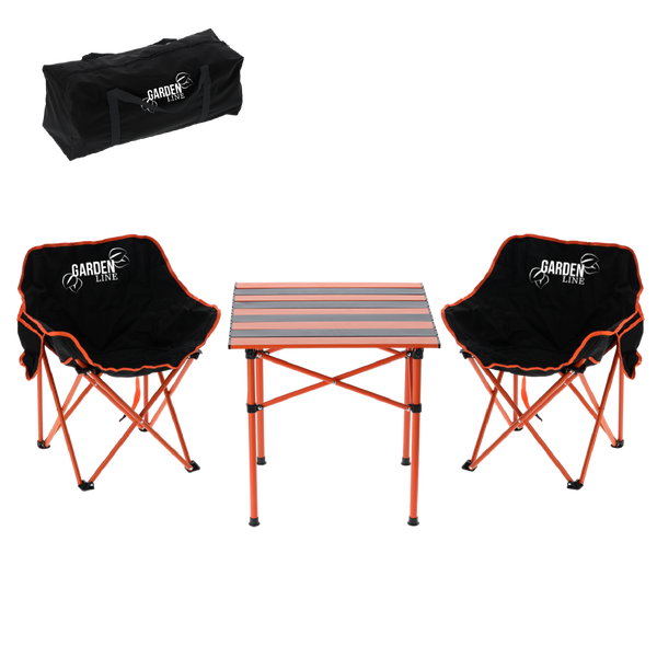 SET. TABLE + 2 CAMPING CHAIRS *6334