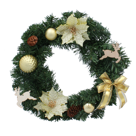 CHRISTMAS WREATH 40 CM GOLD