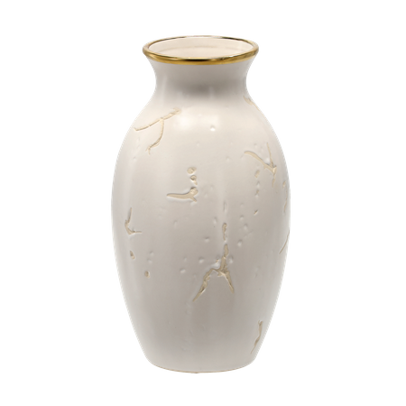 CERAMIC VASE 13 x 13 x 26 CM WHITE MATTE