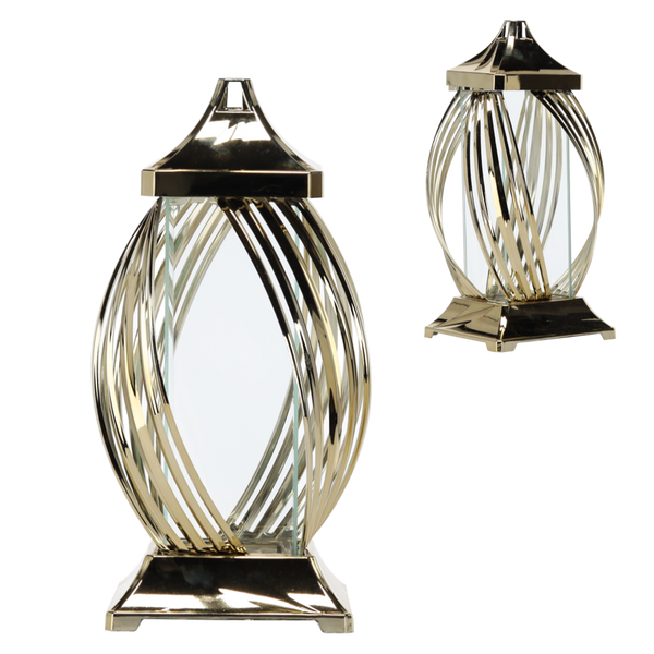 Lantern 40CM Metallic Ribbon Gold/Silver Pack=3PCS*8507