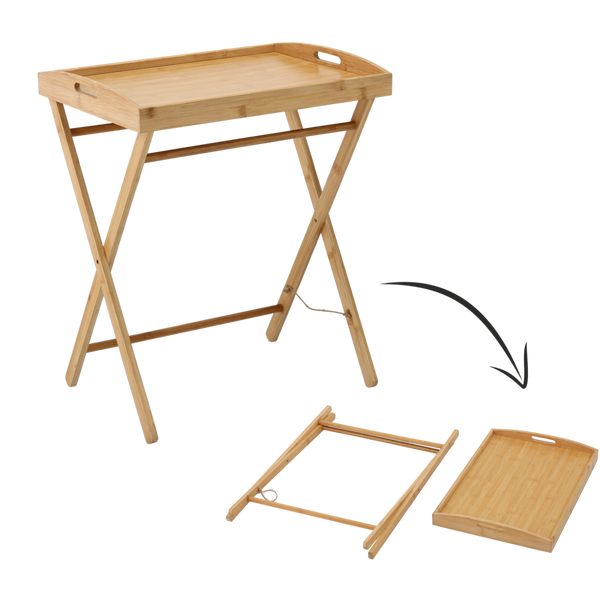 Masă din bambus pliabilă - tavă 49 x 35 x 59 cm *6569