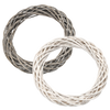 WICKER WREATH 40 CM WHITE / GRAY