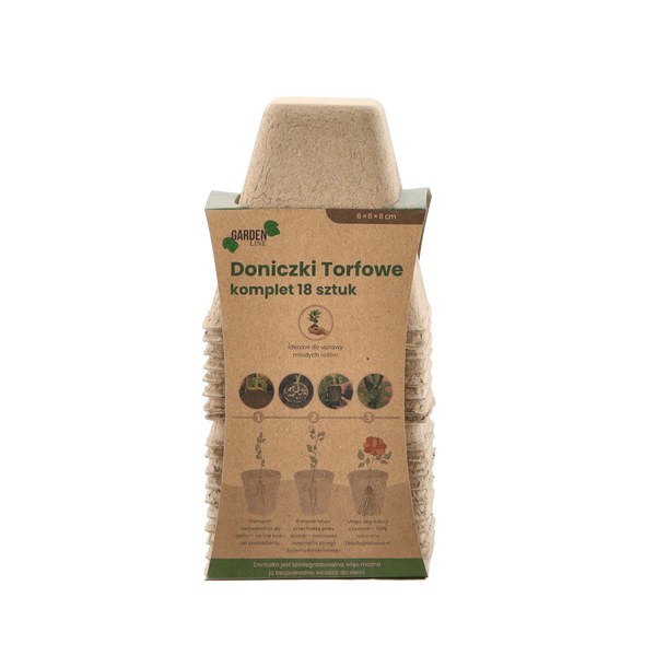 KPL.18 KS RAŠELINOVÝCH KVĚTINÁČŮ 8 x 8 x 8 CM