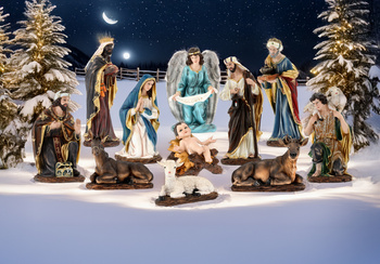 ZESTAW FIGUR BOŻONARODZ. 11 EL. do 110 CM polyresin *0480