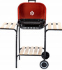 AMERICAN CHARCOAL BBQ WITH SIDE SHELVES AND WHEELS 96 x 45 x 75 CM