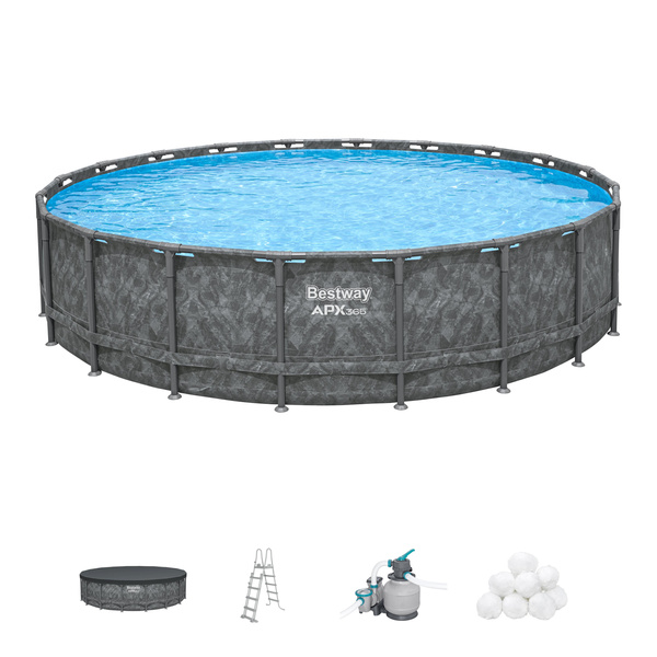 APX 365 22' x 52"/6.71m x 1.32m Round Pool Set