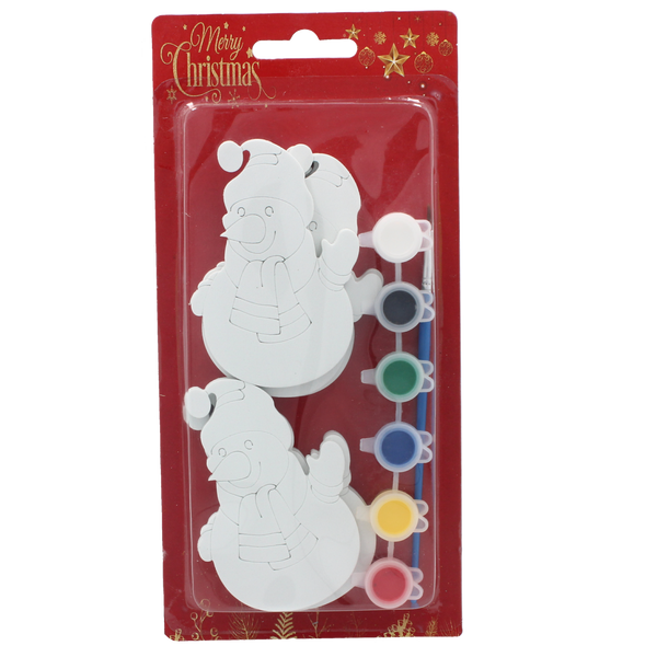 SET DE 6 ORNAMENTE DE Crăciun 10 CM PENTRU ÎNDEPĂRTARE "FA -L TU" CU 6 CULORI ȘI PENSUL MIX 6 MODELE *8969