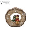 FIGURKA BOŽÍHO NAROZENÍ - JELEN VE KMENU STROMU 29 X 12 X 26 CM LED *1025