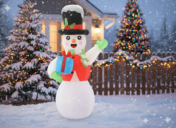 INFLATABLE SNOWMAN LED 180 CM