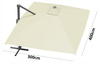 GARDEN UMBRELLA "ROMA" 3 X 4 M BEIGE WITH COVER