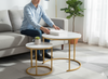 NESTING TABLE SET OF TWO MARBLE