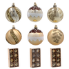 KPL. 8 decorațiuni de Crăciun aurii 6 cm mix de modele *5751