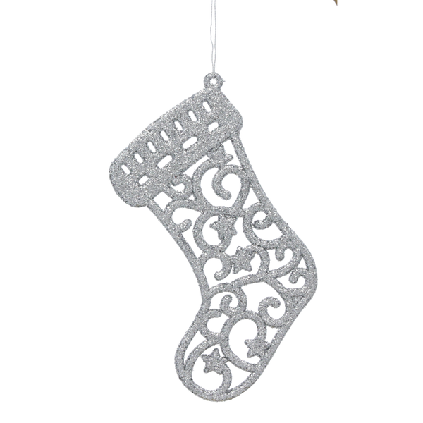 SET DE 12 DECORATIUNI DE CRACIUN - BOT 10 CM ROSU/ORO/ARGINTIU *3553