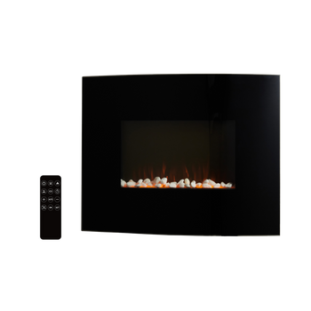 WALL-MOUNTED FIREPLACE WITH FLAME EFFECT - 61 X 13,5 X 48 CM - 1000/2000W