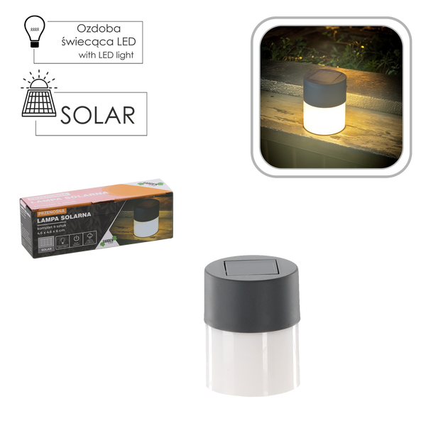 Set de 4 lămpi solare portabile 4,6 x 4,6 x 6 cm LED alb cald *5677