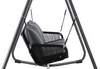 GARDEN SWING WITH WOVEN ARMRESTS 180 X 139 X 185 CM ANTHRACITE PREMIUM