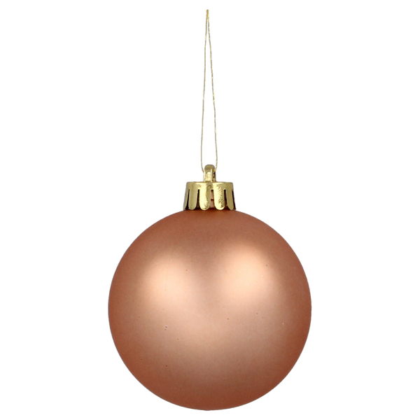 SET OF 30 BAUBLES 6 CM OLIVE/COPPER/GRAPHITE