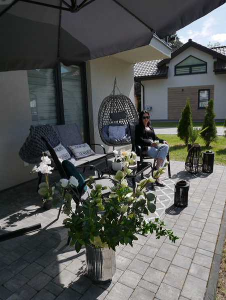 SET DE MOBILIER PENTRU GRĂDINĂ CU MASĂ - NEGRU*6397