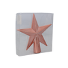 TREE TOPPER 15 CM STAR OLIVE/COPPER/GRAPHITE
