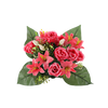 ARANJAMENT FLORAL ARTIFICIAL RĂNDURI ŞI LILIAC 25 x 27 x 27 CM MIX DE CULORI ambalaj=12 buc *2959