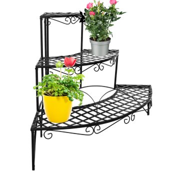 CORNER FLOWER STAND 3 SHELVES 60 x 60 x 60 CM