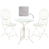 METAL GARDEN FURNITURE SET "LINDA" TABLE + 2 CHAIRS *8237