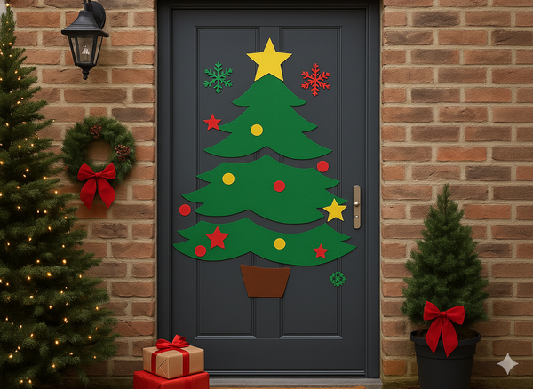 CHRISTMAS DOOR DECORATION - DIY CHRISTMAS TREE/SANTA CLAUS/REINDEER