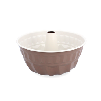 FORMA BABKA SPIRÁLNA FI 22CM S RÚROU S OCHRANNOU VRSTNOU NON-STICK CAFFE CREME *3979