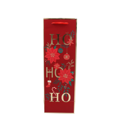 CHRISTMAS WINE GIFT BAG "CHRISTMAS TO YOU" 36 x 12 x 10 CM MIX DESIGNS