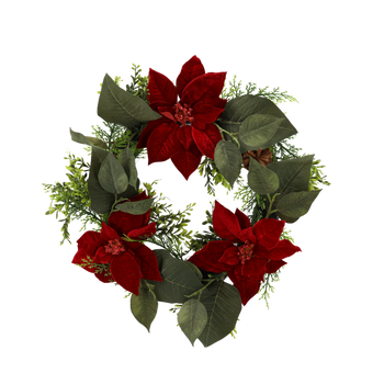 UMELÝ KVET - VENCE S POINSETIÍ 50 CM balenie=2 ks *3276