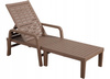 GARDEN LOUNGER 192x66x33 cm LIGHT BROWN*6416