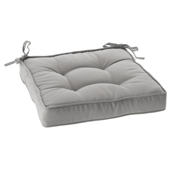 PODUSZKA NA KRZESŁO 40 x 40 x 6 CM JASNOSZARA