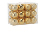 SET OF 24 BAUBLES 6 CM RED/GOLD/SILVER