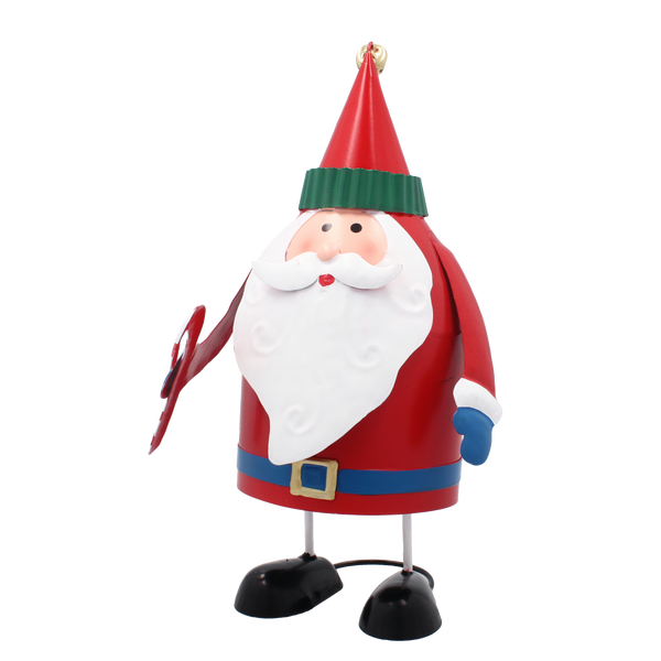 CHRISTMAS DECORATION - METAL SANTA CLAUS 13.5 x 12 x 21 CM