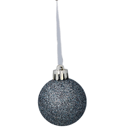 SET OF 31 BAUBLES 3-4.5 CM OLIVE/COPPER/GRAPHITE MIX DESIGNS