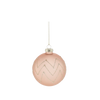 GLASS BAUBLE - BEIGE MIX DESIGNS 8 CM